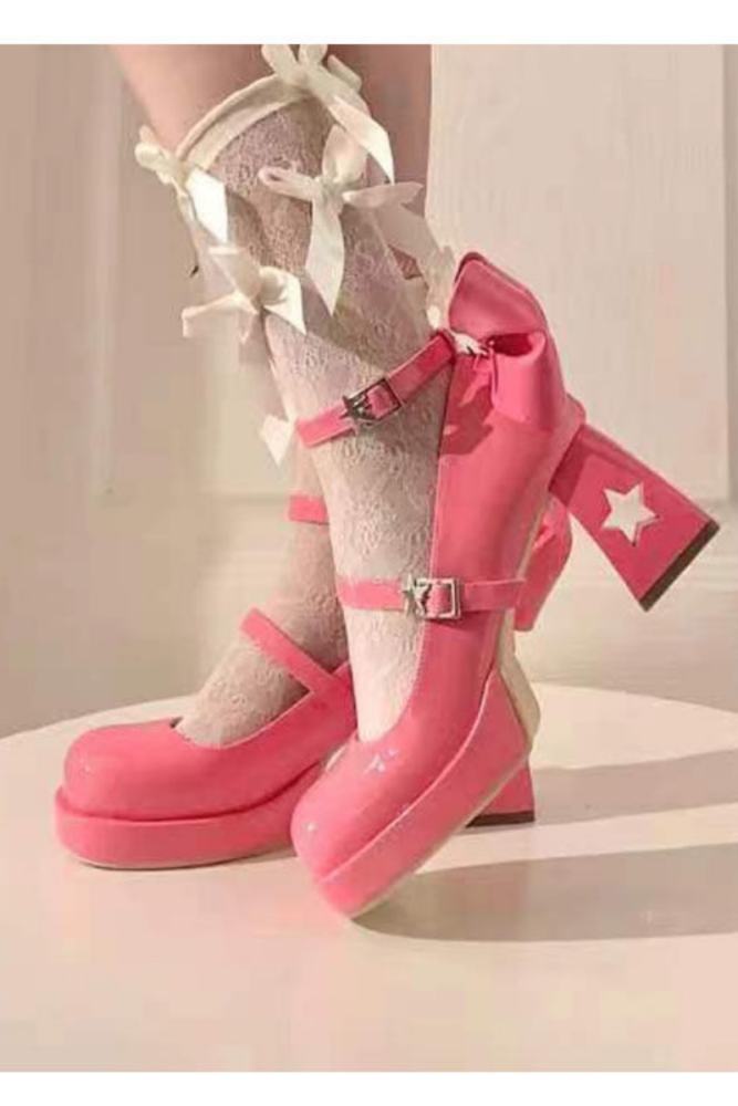 Sweet Starmoon Lolita Heels Shoes Round Toe