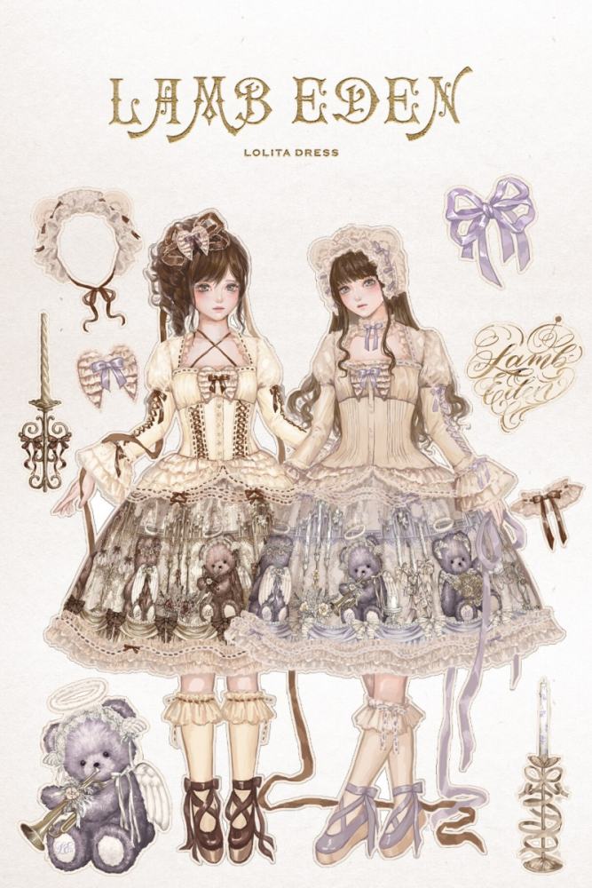 Lamb Eden ~Angel Bear~ Lolita Fishbone Girdle
