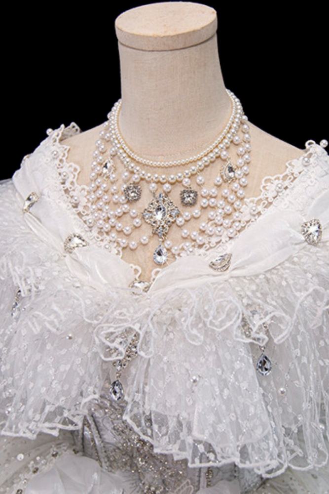 (BFM) Moonlit Rose Gorgeous Wedding Formal Dress Custom-Tailor
