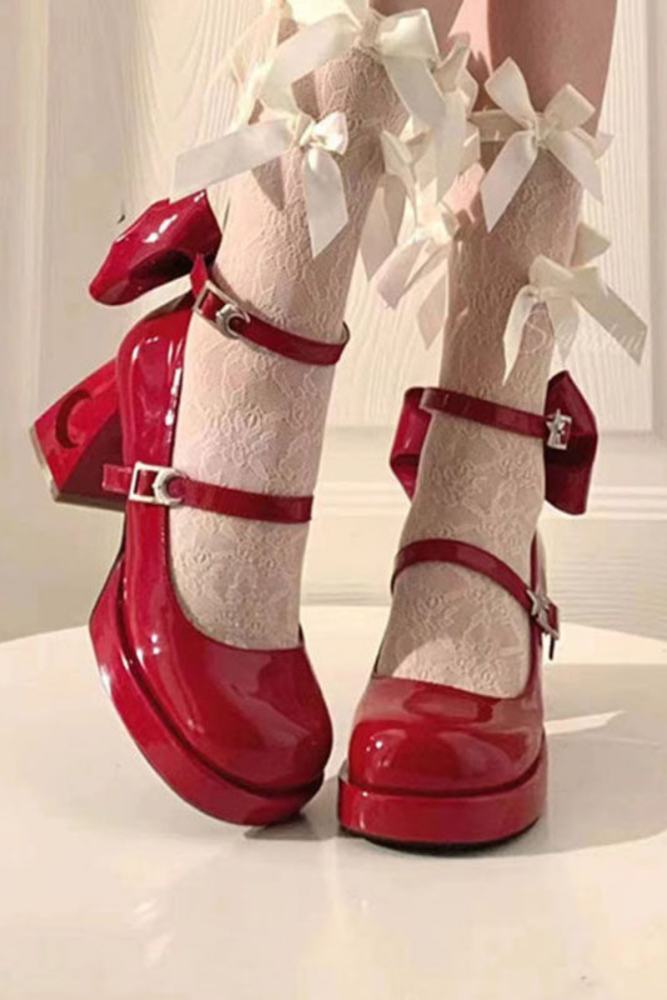 Sweet Starmoon Lolita Heels Shoes Round Toe