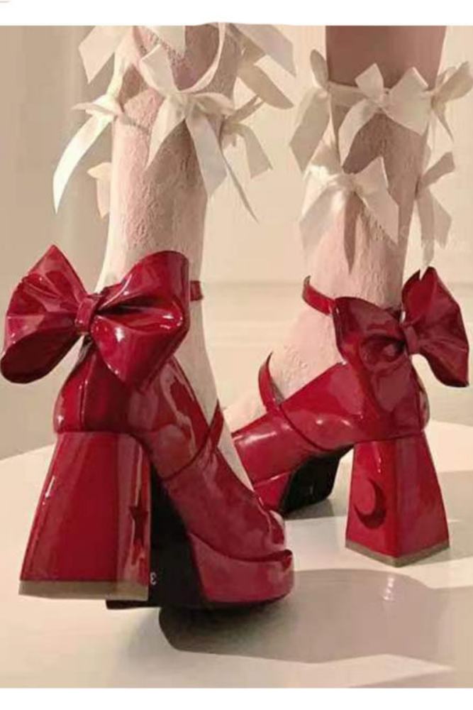 Sweet Starmoon Lolita Heels Shoes Round Toe