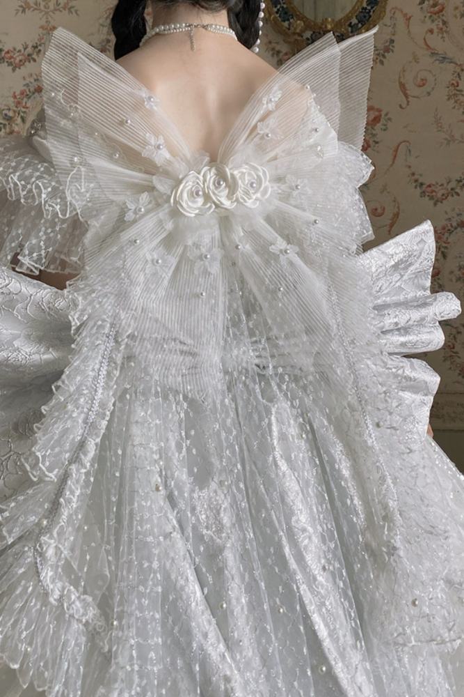 (BFM) Moonlit Rose Gorgeous Wedding Formal Dress Custom-Tailor