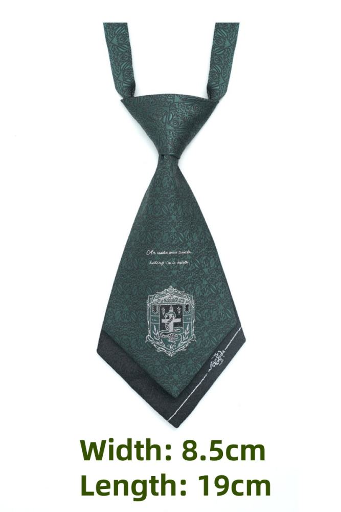 Pooting Bear Harry Potter Slytherin Green Bow Tie and Badge