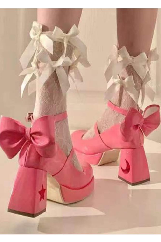 Sweet Starmoon Lolita Heels Shoes Round Toe