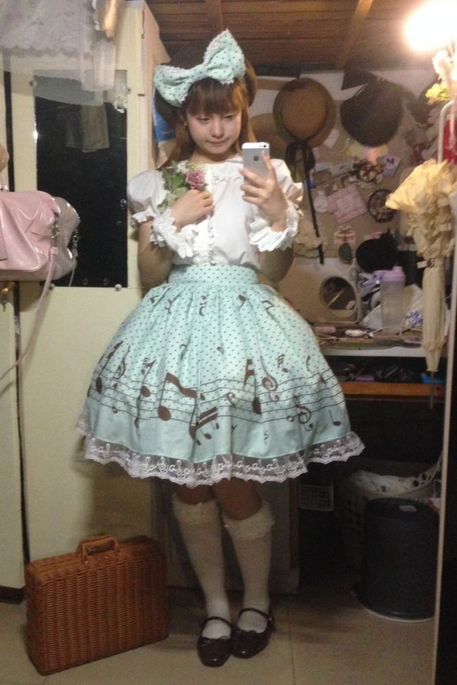 True Color ~Musical Notes~ Sweet Lolita Prints Skirt 6 Colors