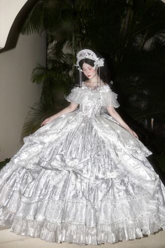 (BFM) Moonlit Rose Gorgeous Wedding Formal Dress Custom-Tailor