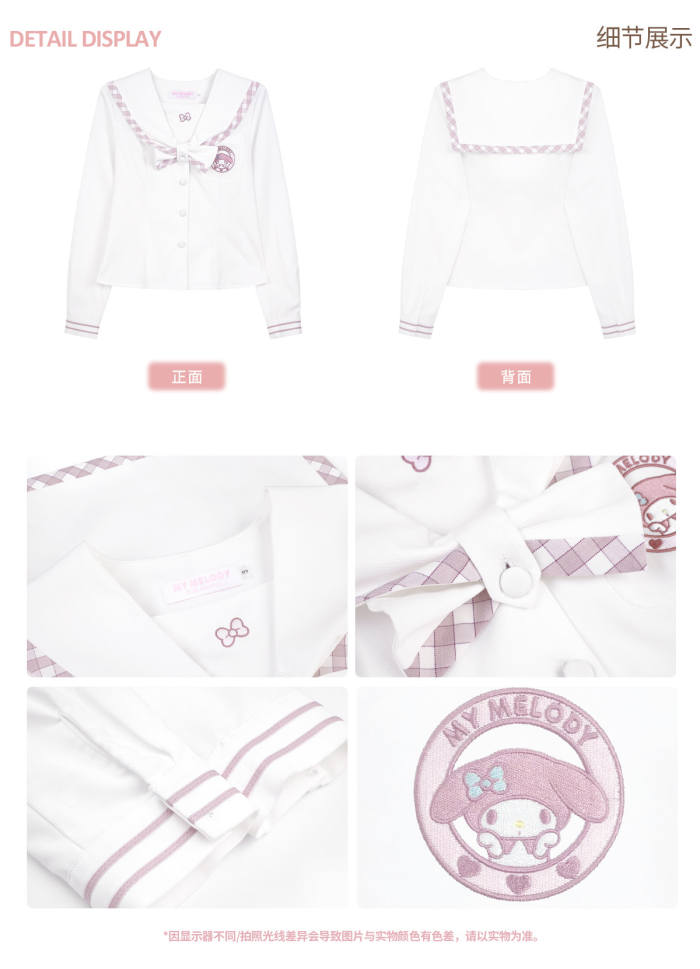 Kyouko and Sanrio Collaborated My Melody Pink Sailor Uniform
