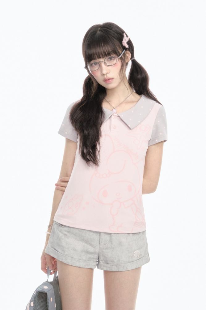 Kyouko and Sanrio Collaborated My Melody Patchwork Shirt and Shorts