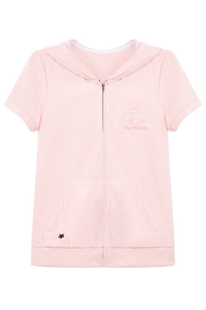 Kyouko and Sanrio Collaborated My Melody Short‑Sleeved Hoodie and Skirt