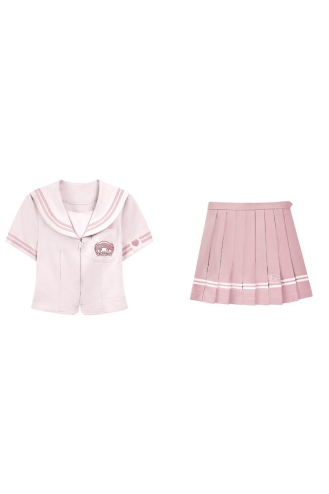 Kyouko and Sanrio Collaborated My Melody Pink Sailor Uniform and Tie