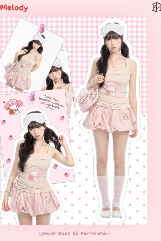 Kyouko and Sanrio Collaborated My Melody Vest and Skirt