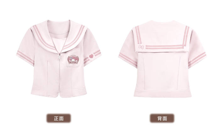 Kyouko and Sanrio Collaborated My Melody Pink Sailor Uniform and Tie