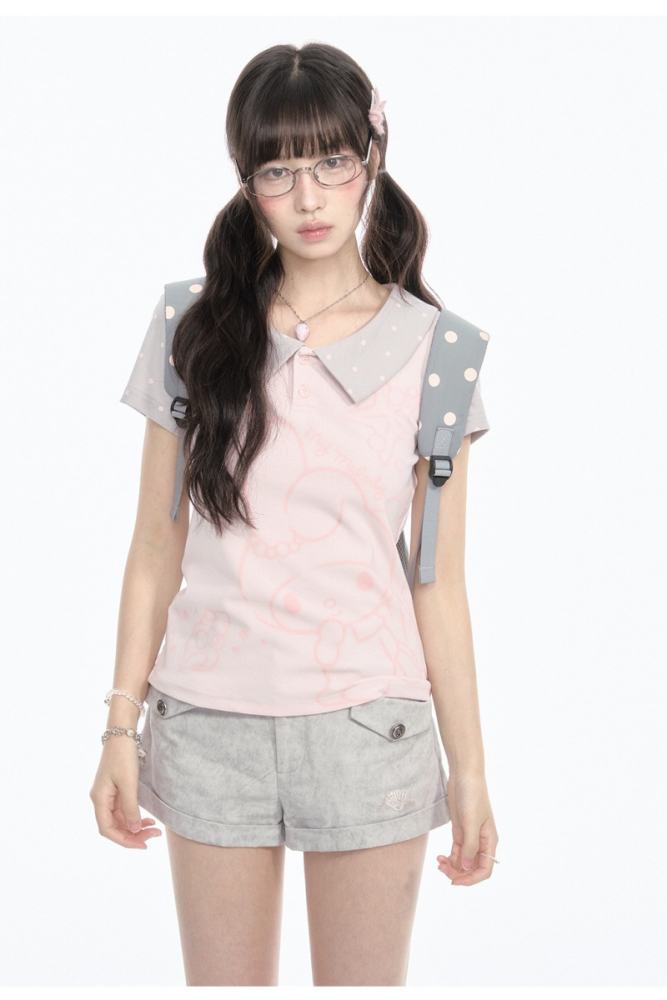 Kyouko and Sanrio Collaborated My Melody Patchwork Shirt and Shorts