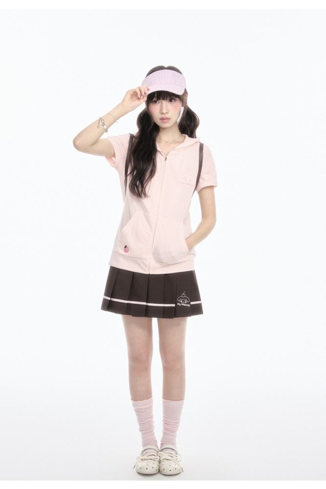 Kyouko and Sanrio Collaborated My Melody Short‑Sleeved Hoodie and Skirt