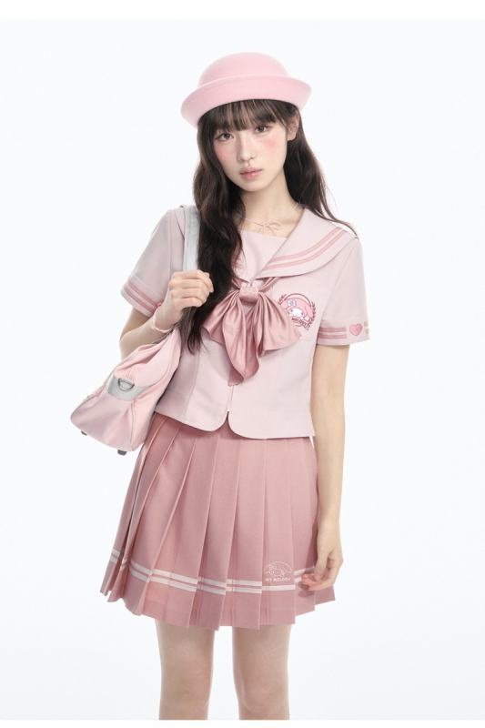 Kyouko and Sanrio Collaborated My Melody Pink Sailor Uniform and Tie