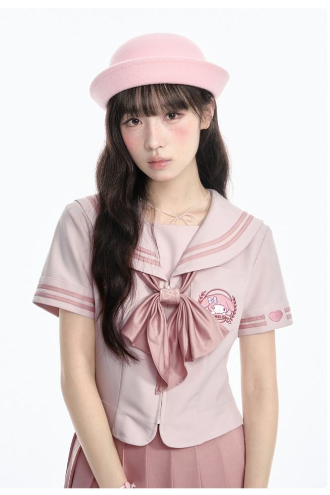 Kyouko and Sanrio Collaborated My Melody Pink Sailor Uniform and Tie