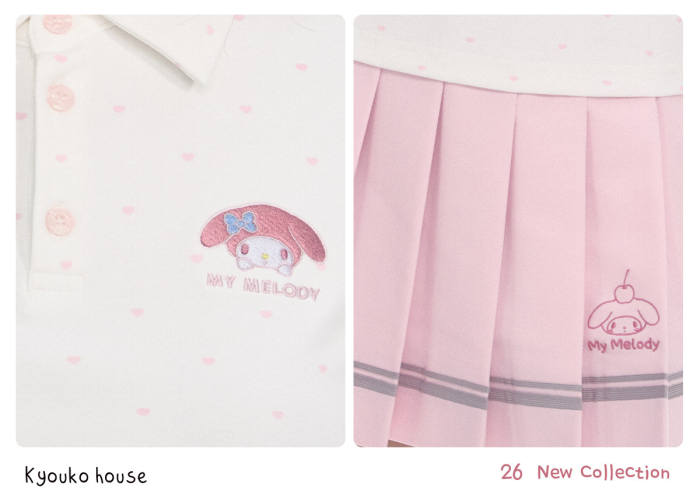 Kyouko and Sanrio Collaborated My Melody Shirt Skirt and Coat