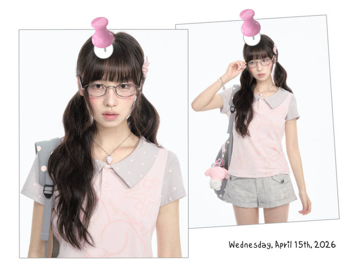 Kyouko and Sanrio Collaborated My Melody Patchwork Shirt and Shorts