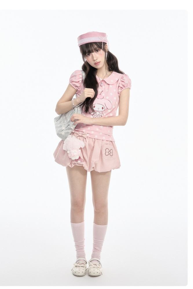 Kyouko and Sanrio Collaborated My Melody Polka Dot Top and Skirt