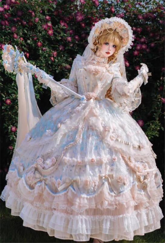 Cat Fairy Rose Feast Wedding Lolita Dress