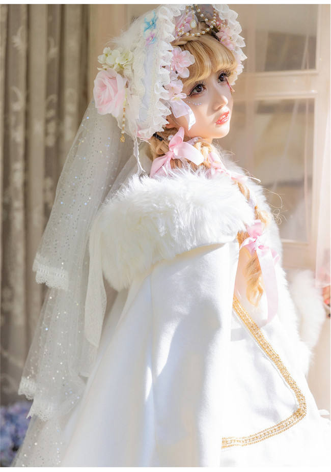 Cat Fairy Sweet Fur Collar Cape Coat