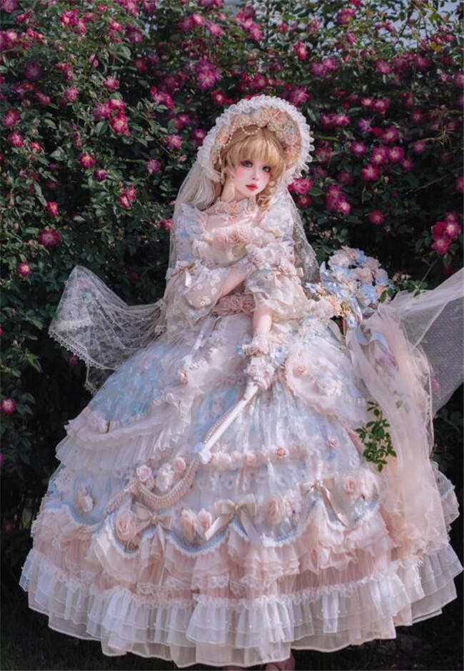 Cat Fairy Rose Feast Wedding Lolita Dress
