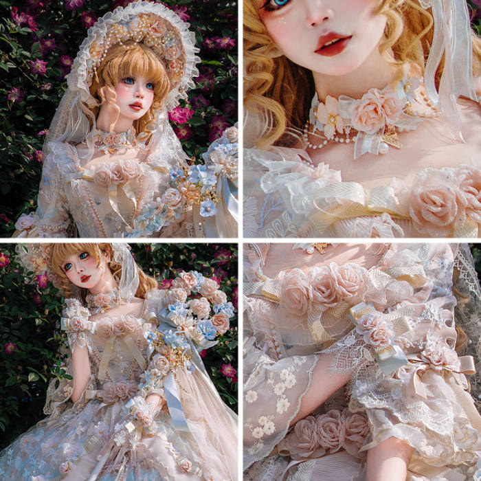 Cat Fairy Rose Feast Wedding Lolita Dress
