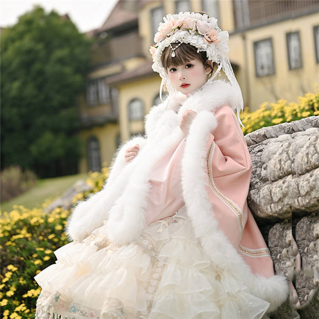Cat Fairy Sweet Fur Collar Cape Coat