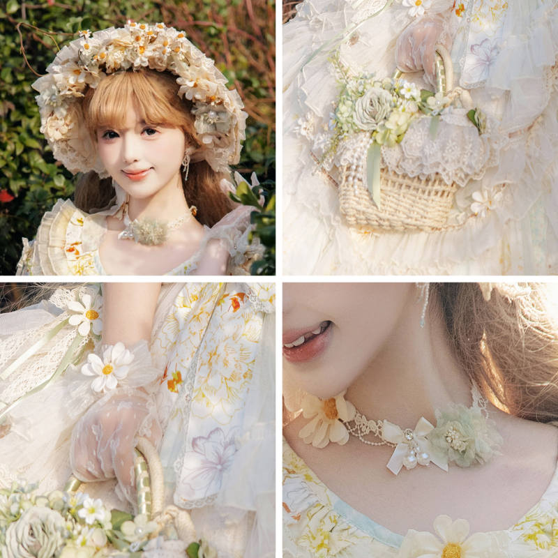 Cat Fairy Daisy Cottage Core Classic Lolita Accessories