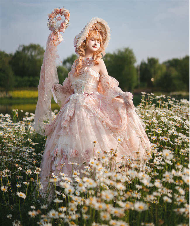 Cat Fairy The Gift Box in the Spring Hime Lolita Dress and Sleeves