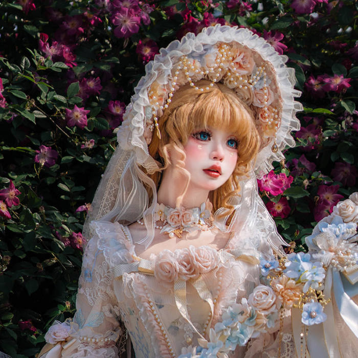 Cat Fairy Rose Feast Wedding Lolita Dress