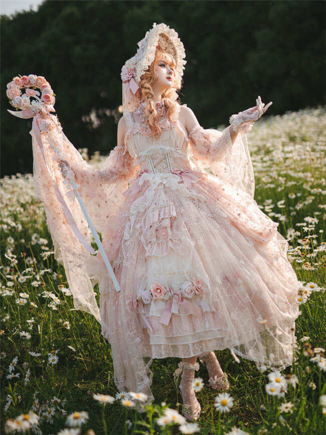 Cat Fairy The Gift Box in the Spring Hime Lolita Dress and Sleeves
