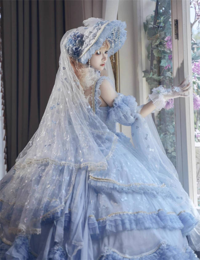 Cat Fairy Tea Party Blue Princess Jumper Hime Lolita Dress