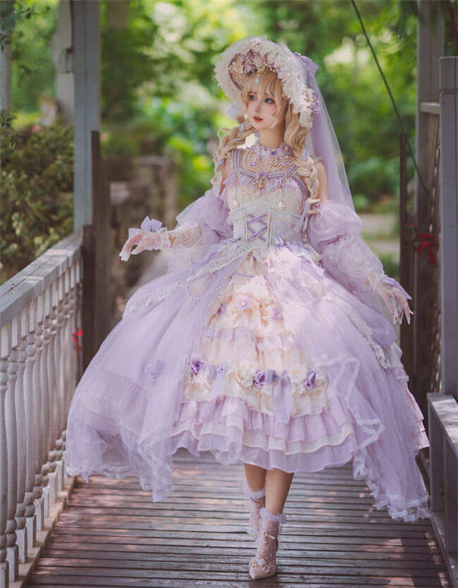 Cat Fairy The Gift Box in the Spring Hime Lolita Dress and Sleeves
