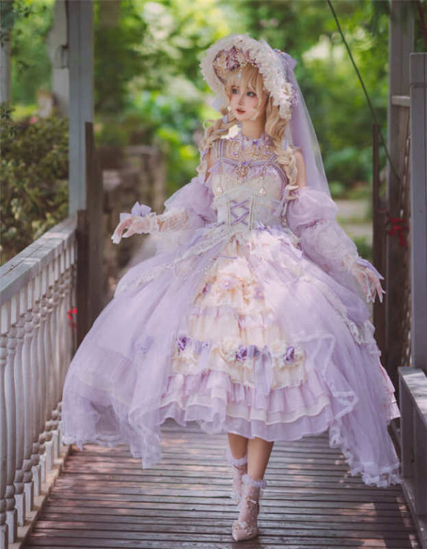 Cat Fairy The Gift Box in the Spring Hime Lolita Dress and Sleeves