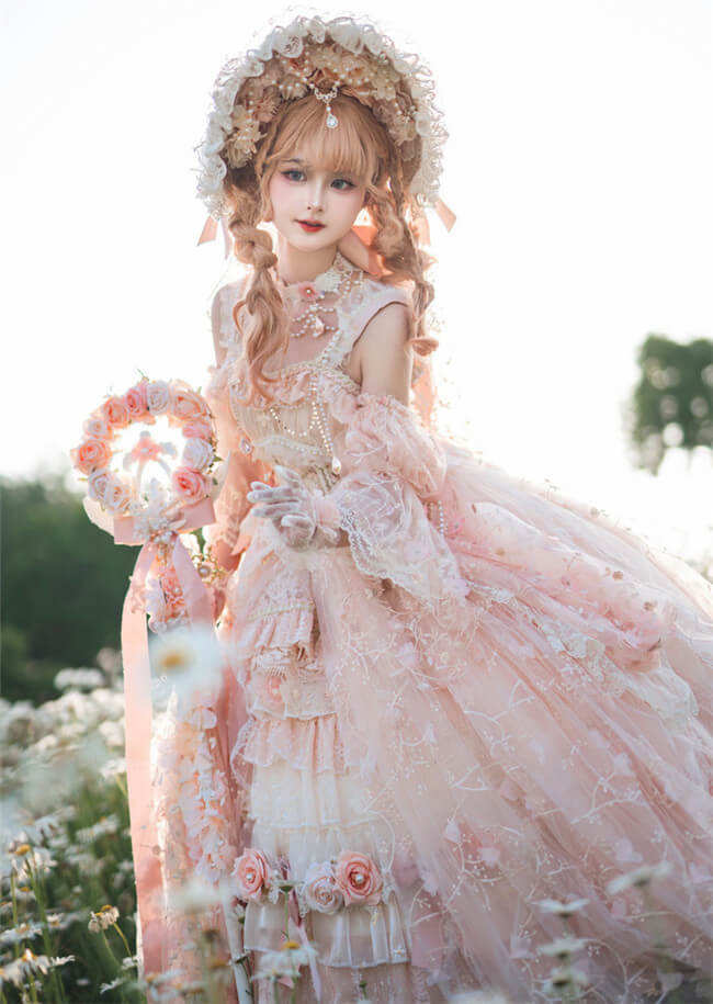 Cat Fairy The Gift Box in the Spring Hime Lolita Dress and Sleeves