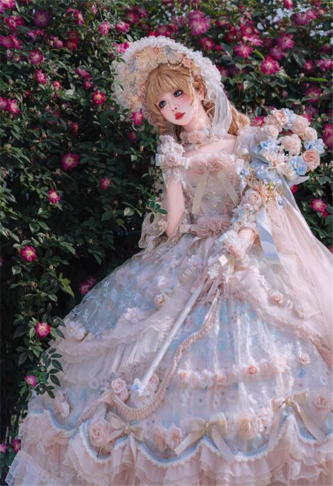 Cat Fairy Rose Feast Wedding Lolita Dress