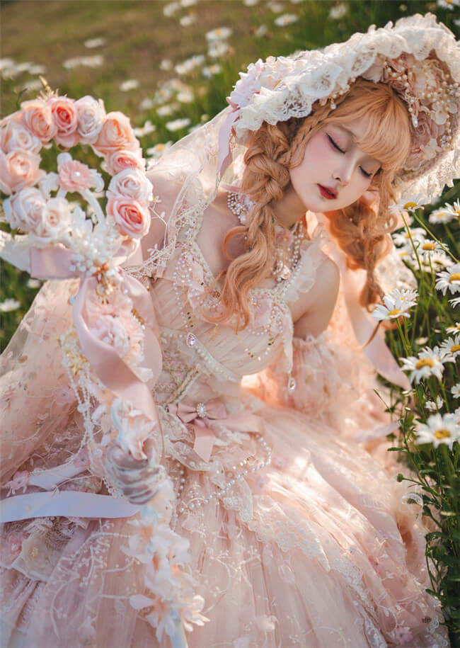 Cat Fairy The Gift Box in the Spring Hime Lolita Dress and Sleeves