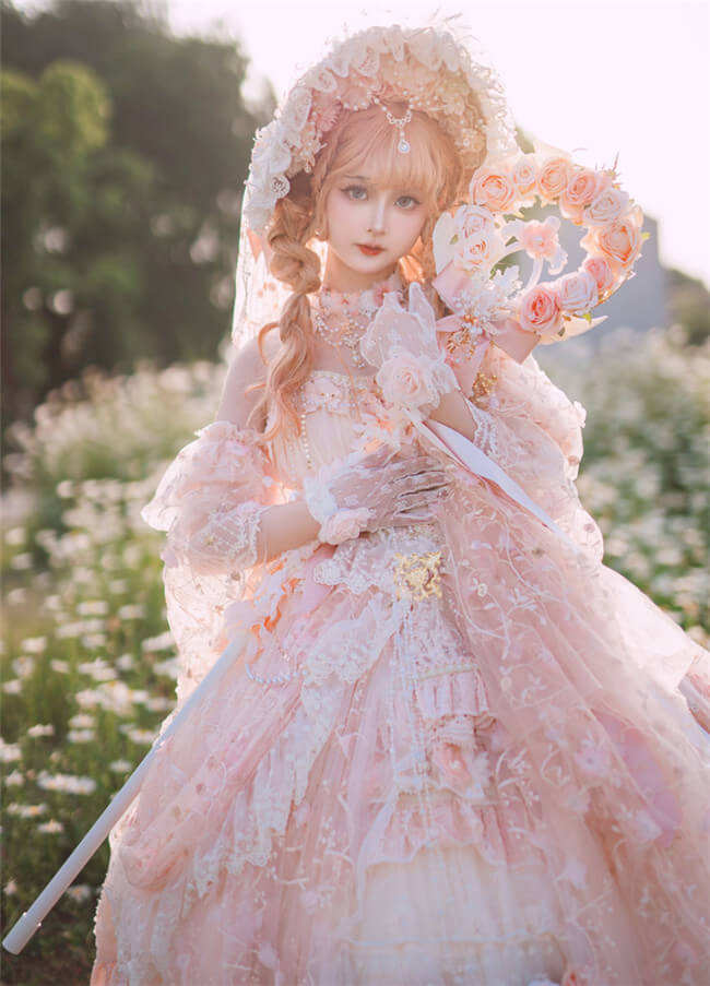 Cat Fairy The Gift Box in the Spring Hime Lolita Dress and Sleeves