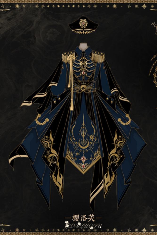 Yingluofu ~Holy Skeleton~ Military Style Lolita OP 4 Colors 2.0