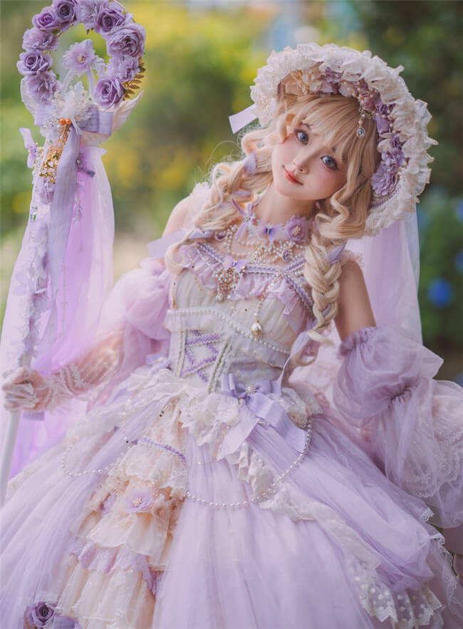 Cat Fairy The Gift Box in the Spring Hime Lolita Dress and Sleeves
