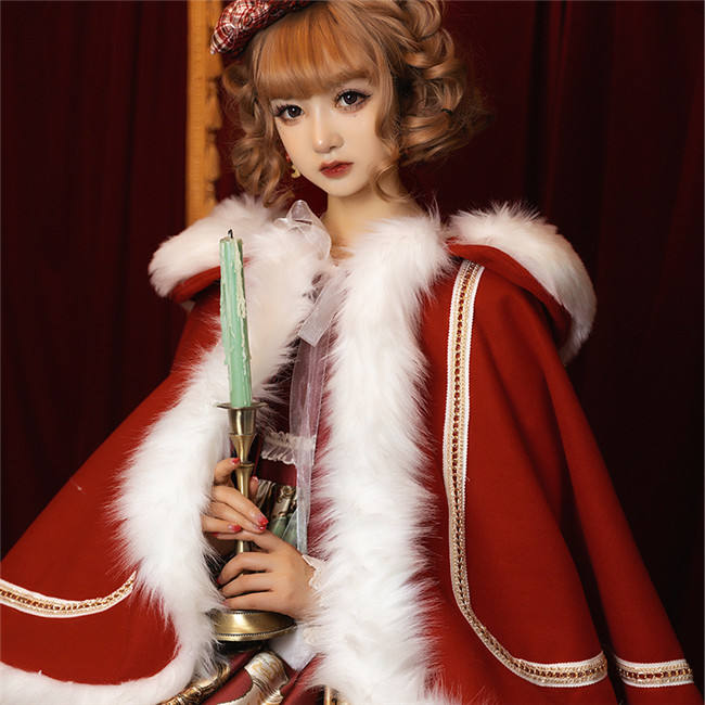 Cat Fairy Sweet Fur Collar Cape Coat