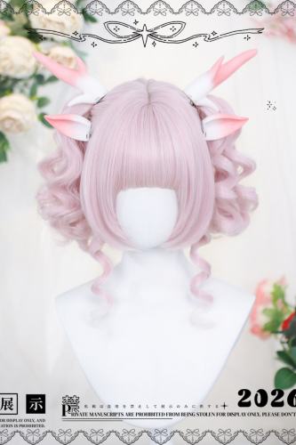 Dalao Home Sweet Bob and Ponytails Pink Purple Lolita Wig