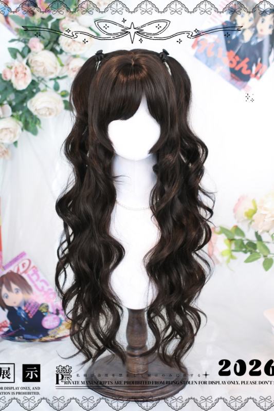 Dalao Home Japanese Sweet Brown Long Lolita Wigs