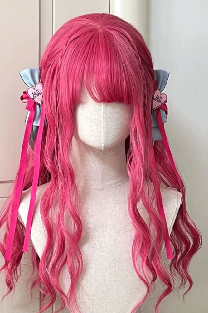 Dcoucou Pollin Girls Long Curls Lolita Wigs and Side Clips