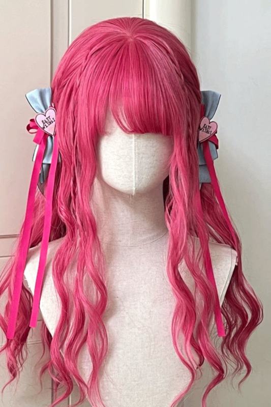 Dcoucou Pollin Girls Long Curls Lolita Wigs and Side Clips