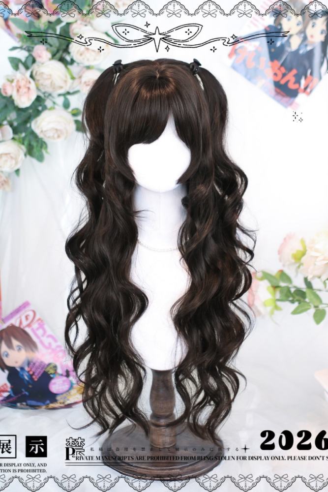 Dalao Home Japanese Sweet Brown Long Lolita Wigs