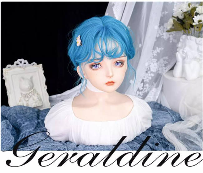 Alice Garden Summer Beach Blue Short Curls Lolita Wigs