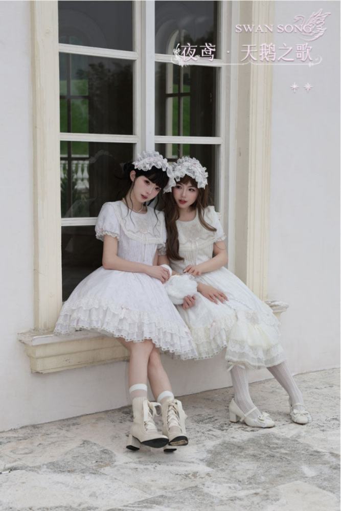 Iris De Nuit ~Swan Song~ Retro Lolita OP and JSK