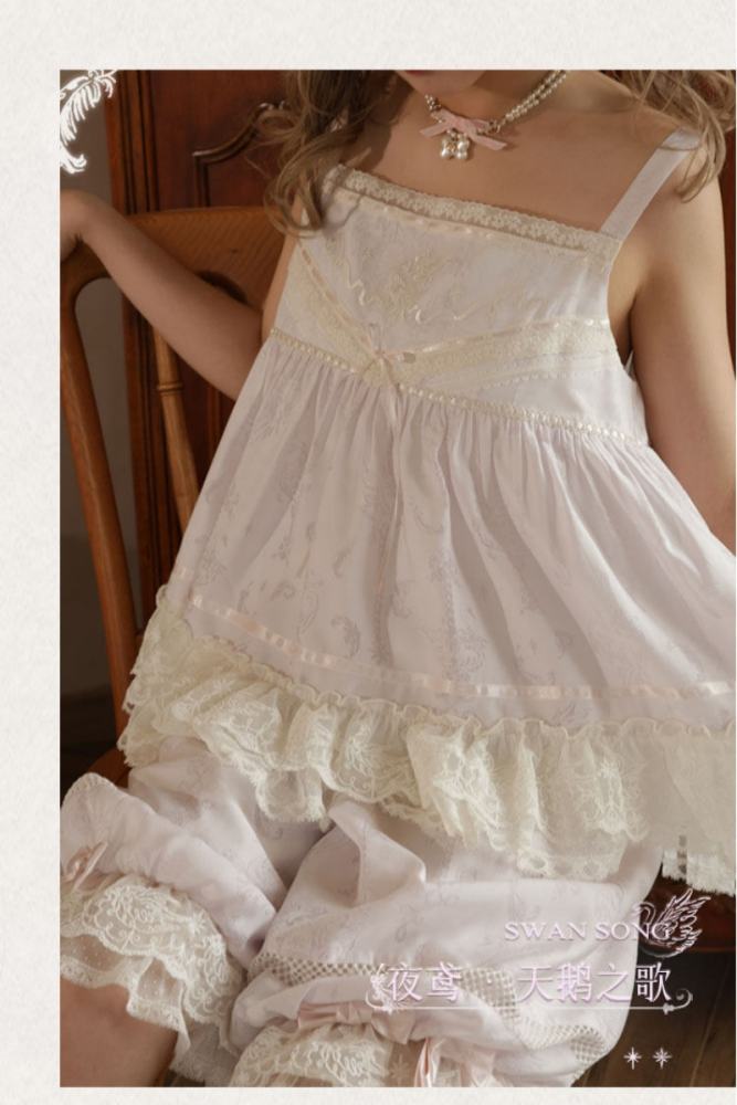 Iris De Nuit ~Swan Song~ Retro Lolita Top Bloomers and Cardigan